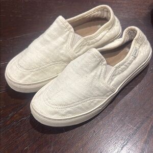 Women's Cream Slip-On Shoes